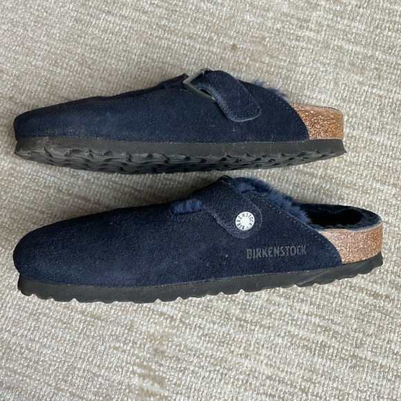 COPY - Birkenstock Boston shearling suede navy size 37 narrow - Picture 4 of 6
